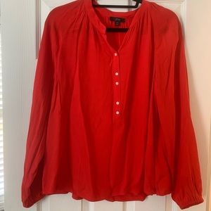 J Crew Red Blouse